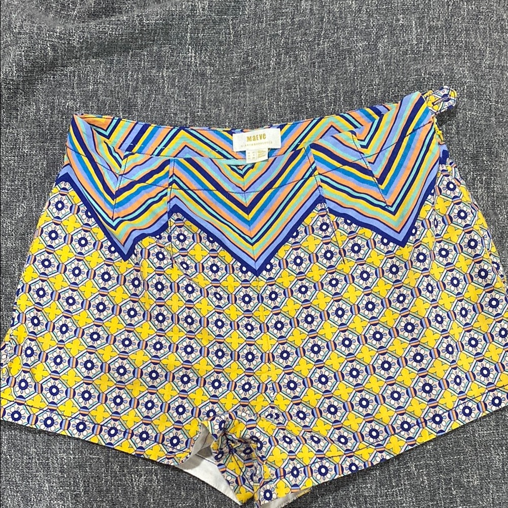 Maeve by Anthropologie Women's Multicolor Patterned Shorts